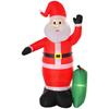 Inflatable Santa Claus with Gift Sack, Santa Claus Inflatable with Lights and Inflator 148x85x240 cm Multicolor