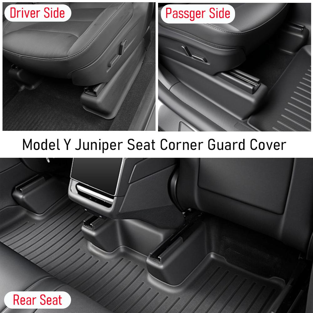 5 7PCS Seat Slide Rail Pad Cover for Tesla Model Y Juniper 2026 2026 Underseat Protector Seat Track Cover Mat Travel Accessories