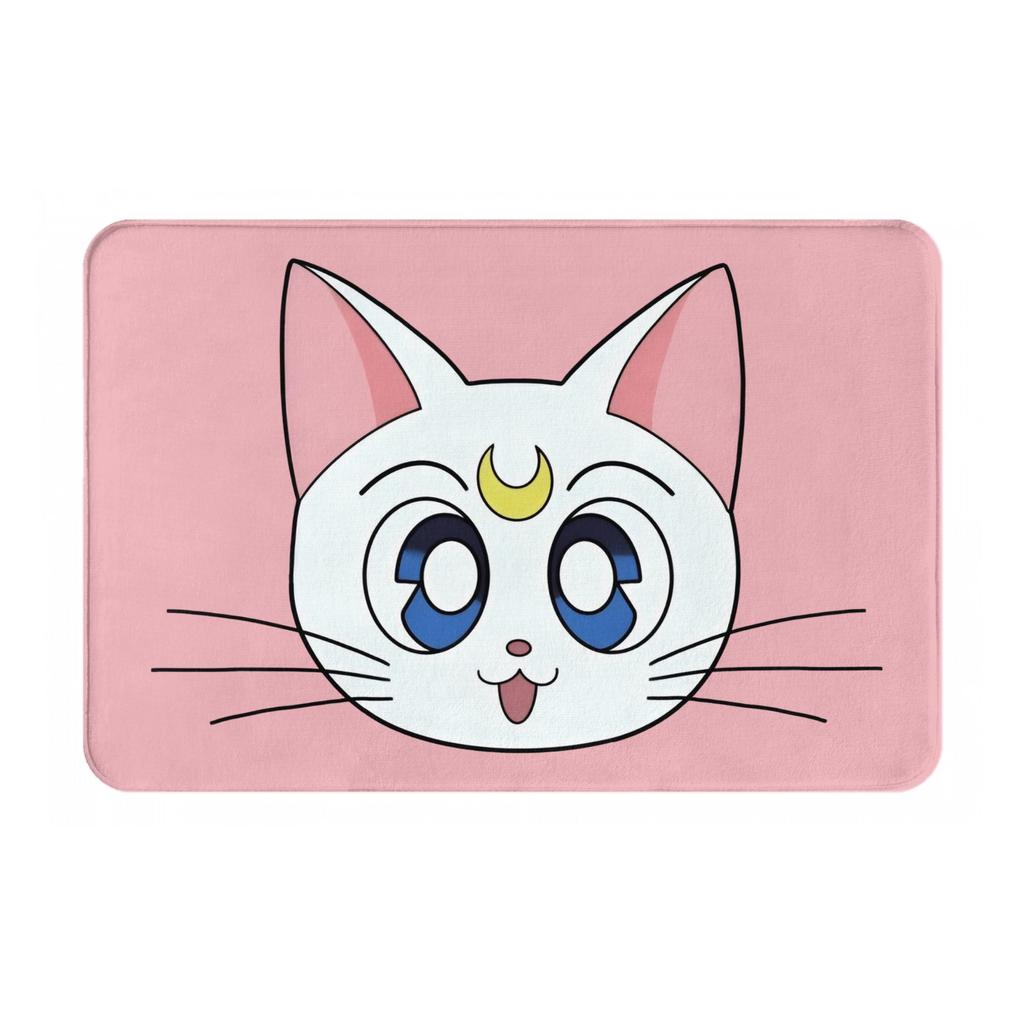 Anime Sailors Moons Luna Cat Doormat Non-Slip Entrance Bath Kitchen Floor Door Mat  Bedroom Balcony Carpet Rug