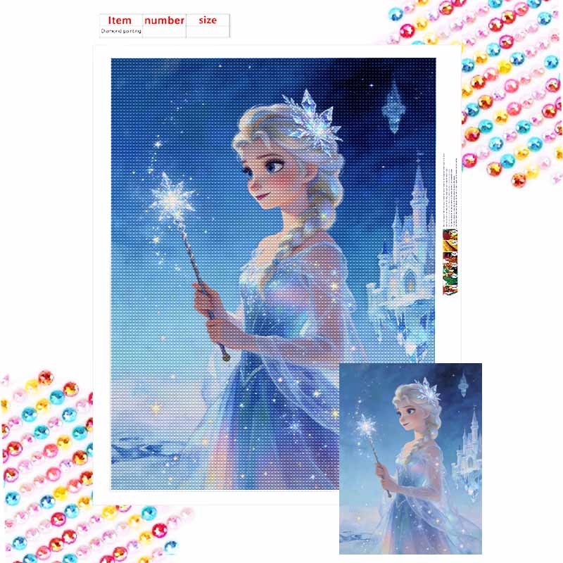 Disney Elsa Frozen Crystal Queen Diamond Painting Art Mosaic Kit Handmade diy5D Home Decor Gift