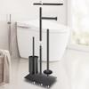 Stainless Steel Floor Standing Toilet Roll Holder Freestanding Tissue Dispenser  Hotel Bathroom