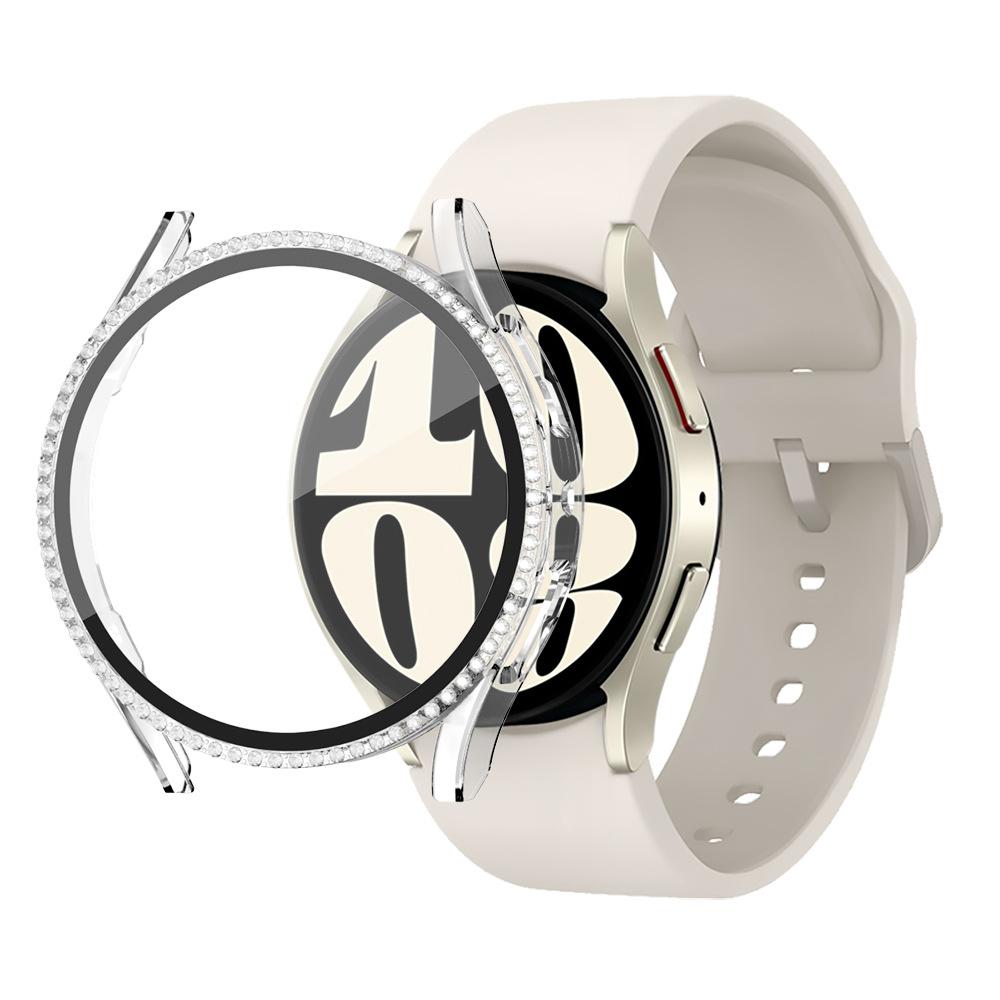 

Bling Case for Samsung Galaxy Watch 6 Screen Protector 40mm 44mm Tempered Glass Diamond Bumper Cover Galaxy Watch 4 Accessories Galaxy watch 6 40mm чистый