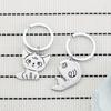 Cat Carp Stainless Steel Keychain Lovely Cartoon Design Fashion Bag Pendant Practical Gift for Friends