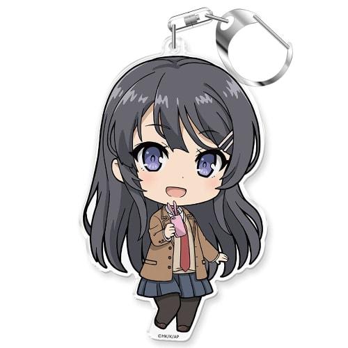 Rascal Does Not Dream of Bunny Girl Senpai Puni Colle! Keychain: Mai Sakurajima, Uniform Ver.
