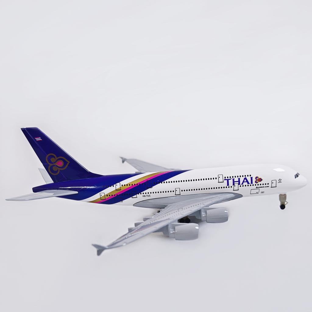 1:400 A380 Thai Airways Airplane Model Static Alloy Aircraft Plane Display Airliner Souvenir for Living Room Decoration Collecti