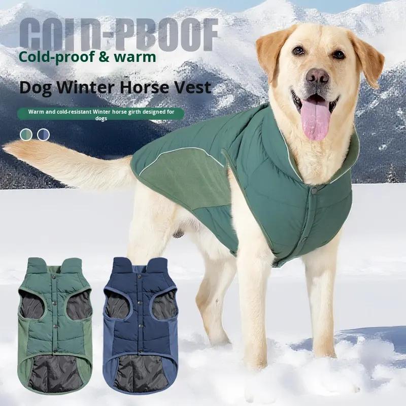 Large Dogs Winter Hoodie Thickened Waterproof Windproof Solid Casual XXL Cotton Eco-friendly Christmas Clothes Winter Jacket