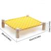 Portable Swing Bed Wooden Frame Cooling Bed Pet House Elevated Bed  Indoor Use