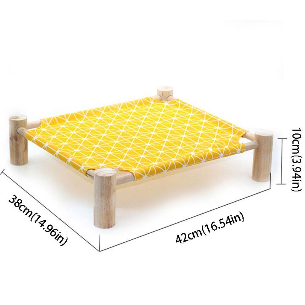 Portable Swing Bed Wooden Frame Cooling Bed Pet House Elevated Bed  Indoor Use