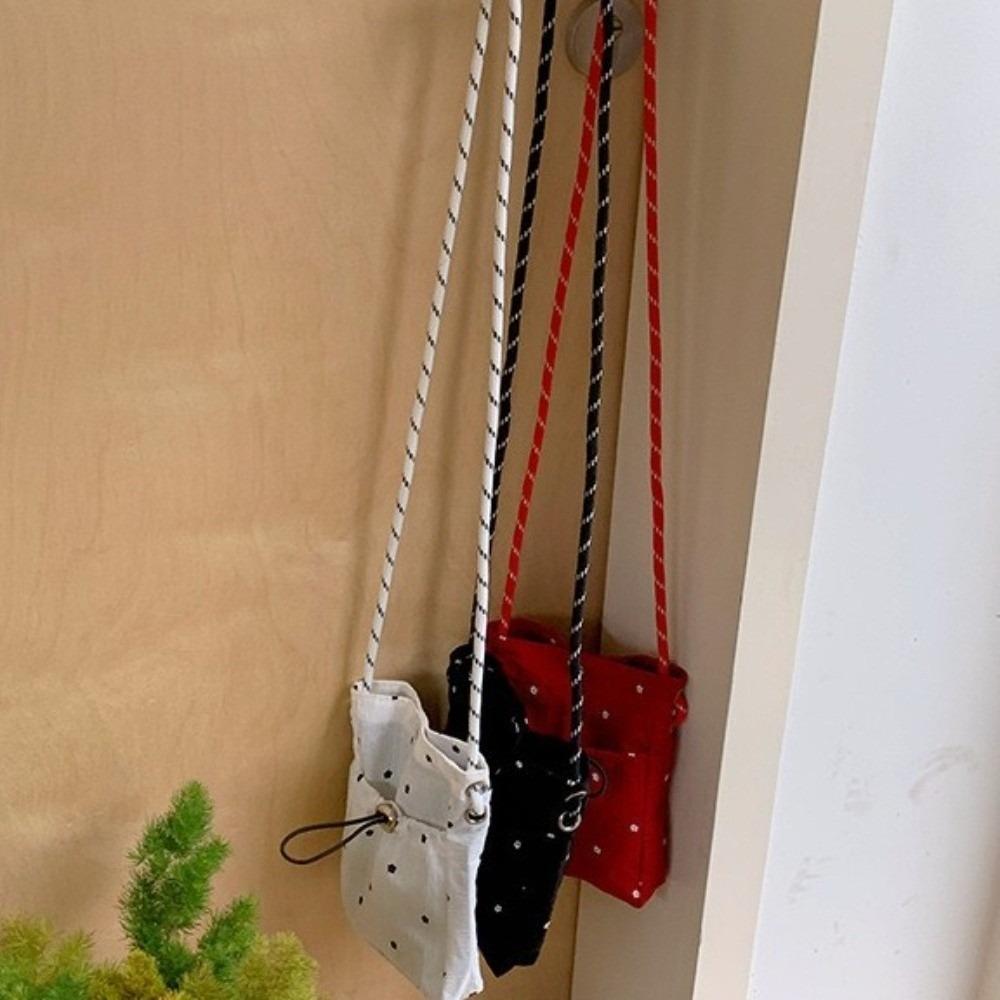 Sweet Pleated Cloud Crossbody Bag Lightweight Flower Printed Phe Shoulder Bag Summer Versi Solid Color Folded Slant Bag