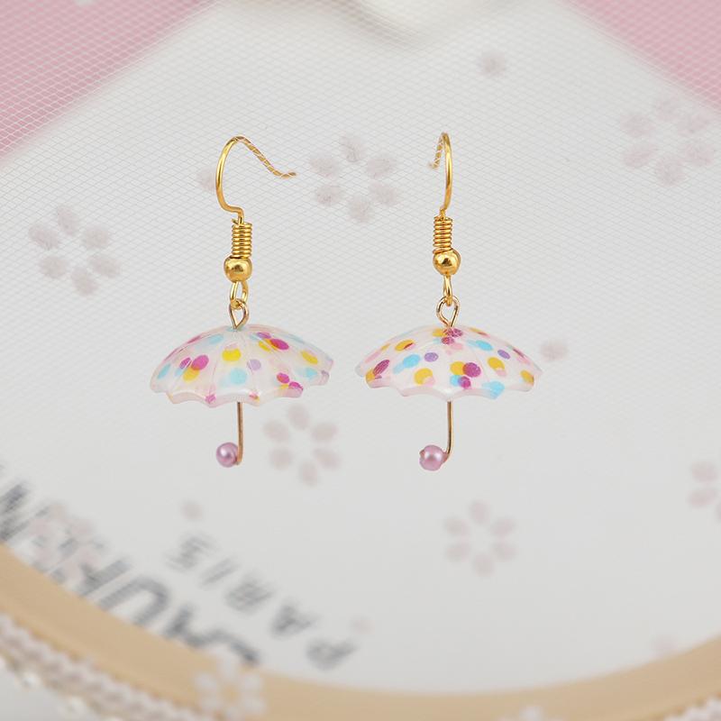 

Cute Rainbow Umbrella Earrings Fashion Kawaii Colorful Acrylic Earrings For Girls Children Jewelry Gifts