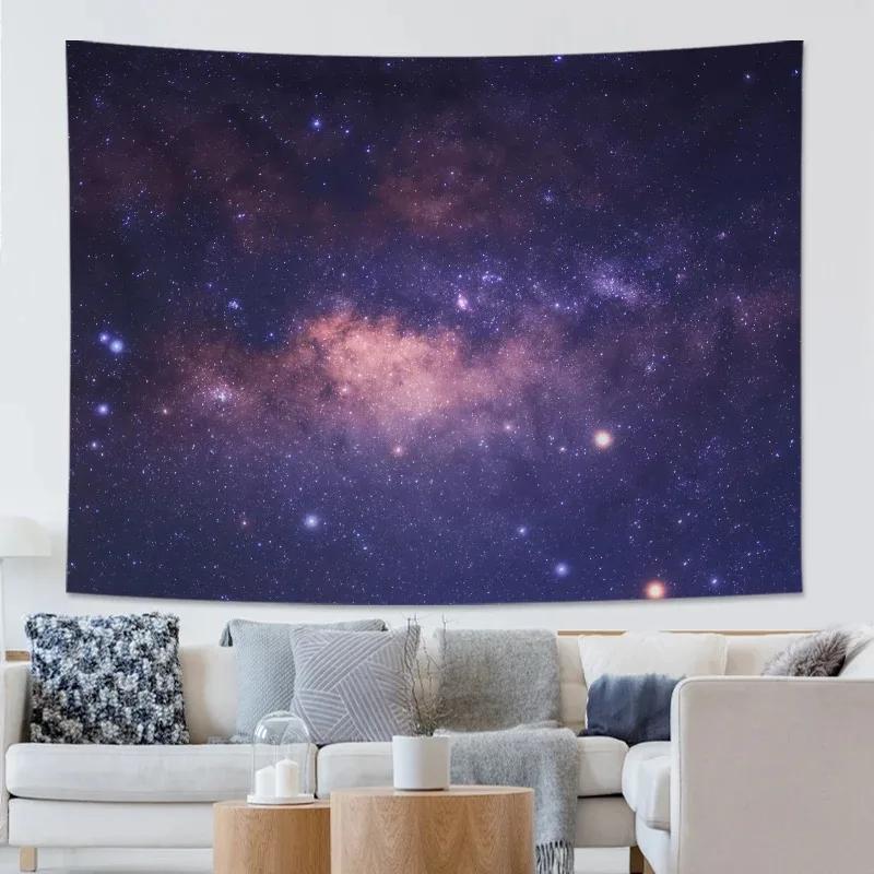 

Звездное небо Луна Волк Фон Ткань Украшение стены дома Гобелен Офис Гостиная Гобелен 100x75cm