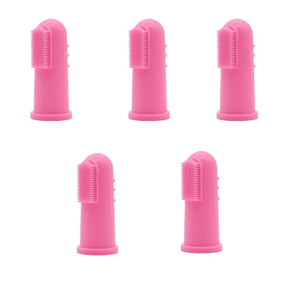 1/3/5/10pcsDog Cat Teeth Cleaning Finger Toothbrush for Dogs Cats Teeth with Storage Case | Food Grade Silicone Rubber Bristles