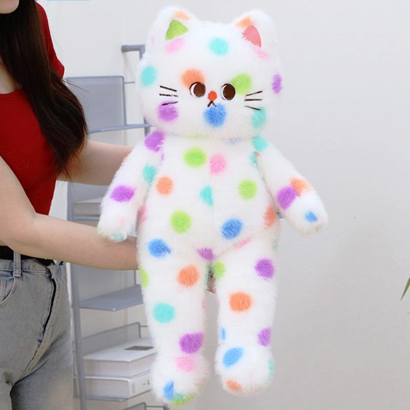 New Polka Dot Cat Cute Pillow Cushion Sleeping Sweetheart Cat Plush Doll Sleeping with Doll To Give Your Girlfriend Gift