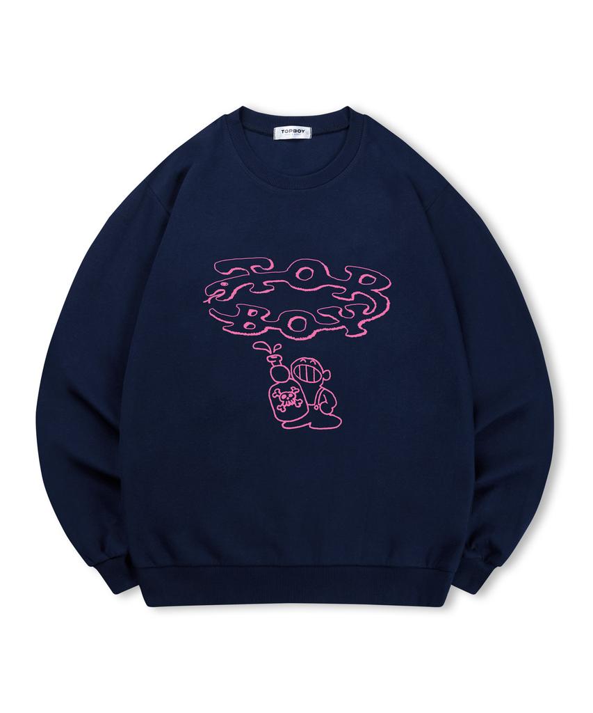 TOPBOY [Non-Fleece Or Fleece-Lined] Assassin Print Sweatshirt (Type B)