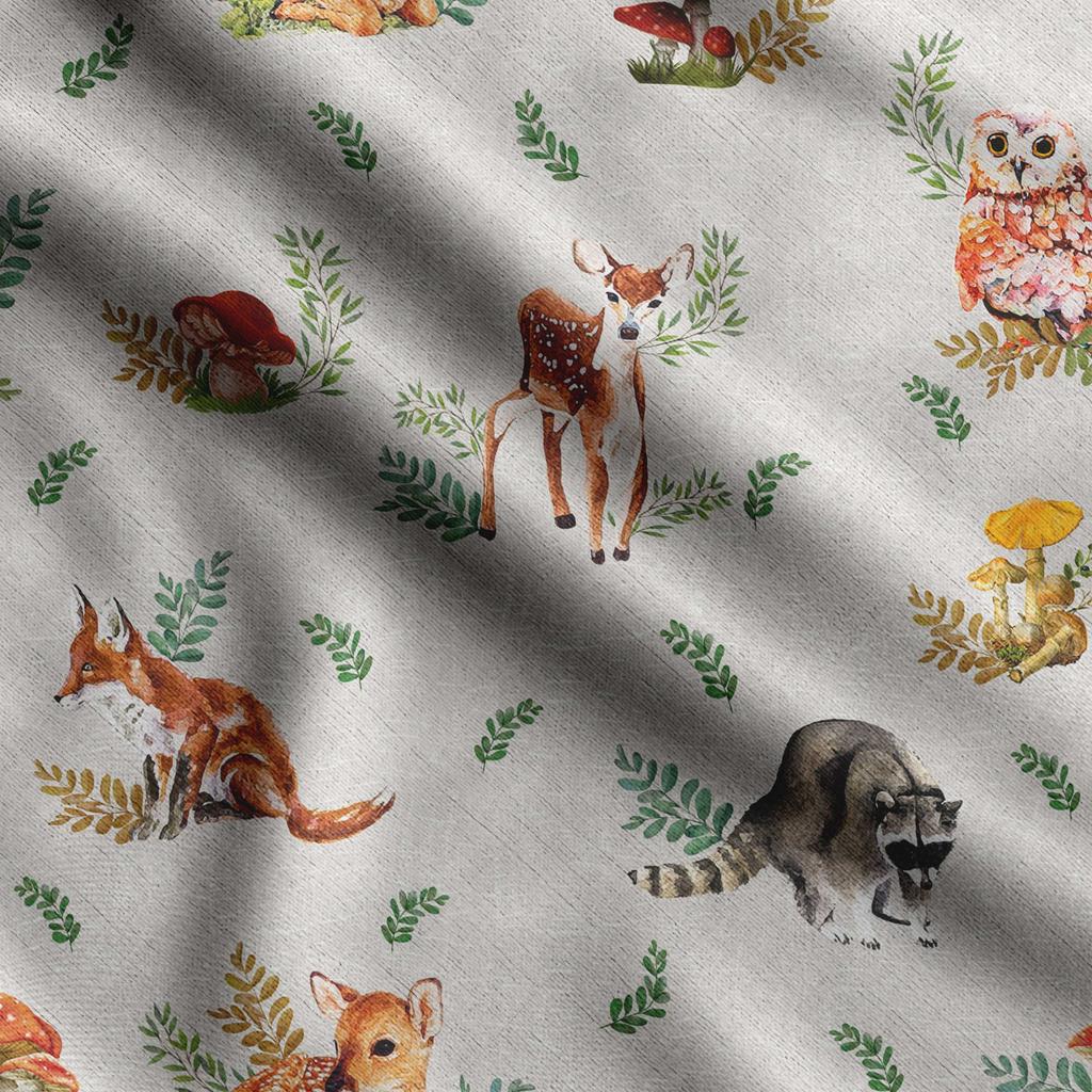 Soimoi Animals Print,  Cotton Cambric, Quilting Fabric Sold by The Yard 42 Inch Wide, Medium Weight Cotton Fabric, Sewing  Supplies,