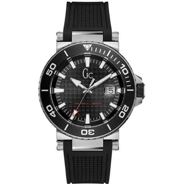 Montre - Gc - Y36002G2 - 44mm - Caoutchouc Noir - Quartz Analogique