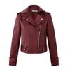 New Autumn and Winter Women's Leather Short Jacket Korean Style Slim Large Size For Women PU Washable Motorcycle Women's Leather Jacket