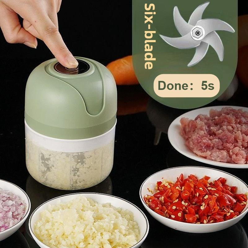 Elektrischer Küchen-Lebensmittelzerkleinerer, Mini-Knoblauchstampfer, Zerkleinerer, tragbarer USB-Fleischwolf, Gemüsezerkleinerer für Küchengeräte