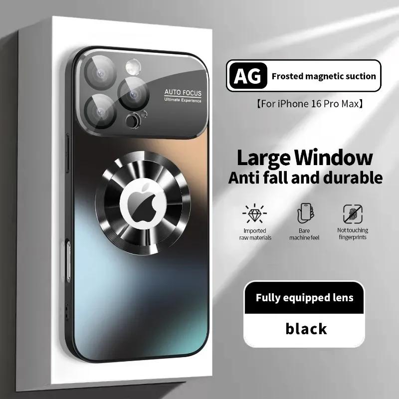 

Новый титановый металлический роскошный матовый чехол для iPhone 16 15 14 13 12 11 Pro Max Plus для защитного стекла объектива камеры Magsafe For iPhone 15 ProMax