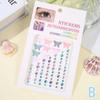 Shell Crystal Tattoo Sticker Glitter Eyeliner Eyebrow Makeup Face Diamond Temporary Tattoo Butterfly Rhinestone Eyeliner Sticker