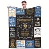 Open a 1pc MenS 90Th Birthday Gift a Flannel Blanket for The 90Th Birthday In 1935 Suitable As a Retirement Christmas FatherS Da