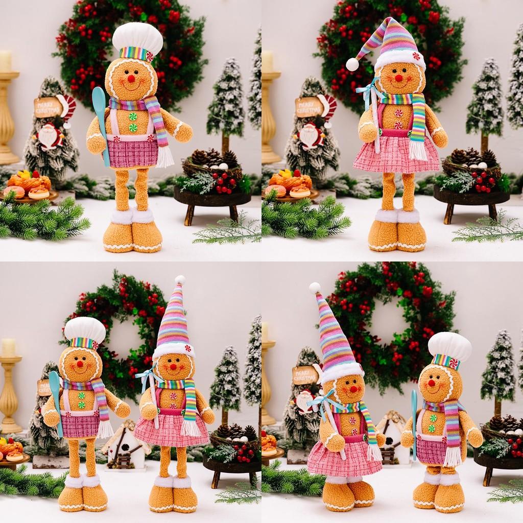 Adorable Cartoon Gingerbread Man Figurine Charming Holiday Decoration For Christmas