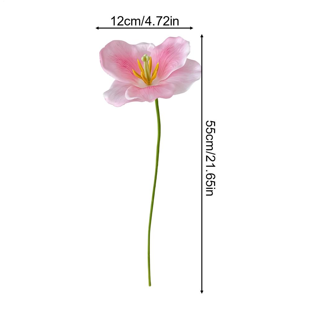 Leafless Fake Flower with Stem 12cm Flower Head 55cm Rhizome Home Wedding Decoration Retro Photography Props for Commercial
