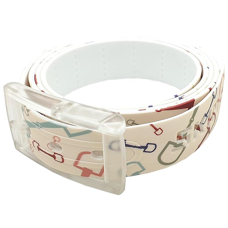 

[SKIMP] golf belt men s spring summer silicone rubber white Washable ladies long size Compatible with metal allergies waterproof big horse riding