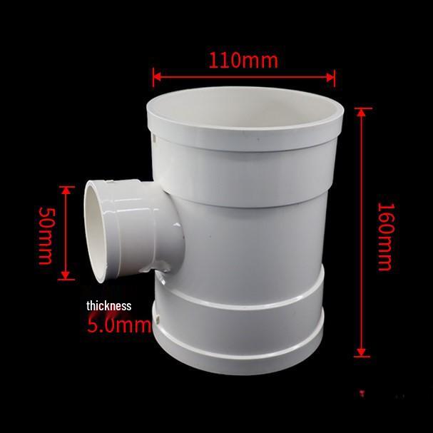 PVC Redukční T-kus s inspekčním otvorem a hrdlem/trnem