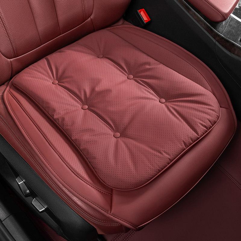 Universal Nappa Leather Car Seat Cover Four Season Auto Breathable Comfortable Perforated Cushions Seat Covers Protection