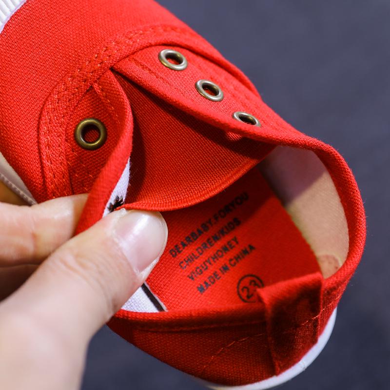 Children's Canvas Eyelet Shoes - 2025 Spring/Autumn Collection, Casual Sneakers for Boys and Girls.