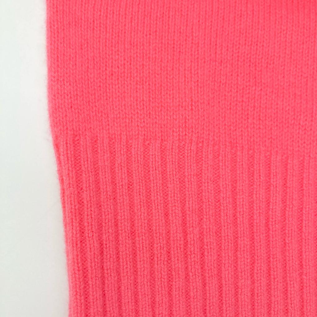 MAISON CARREE MC-07-08 Pink cashmere100 Raglan sleeve mini knit pullover tops F pinkUsed