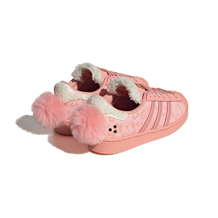 Adidas Originals Melting Sadness X  Superstar Casual Durable Low-Top Kids Sneakers Kids sneakers Orange Pink White ID9308