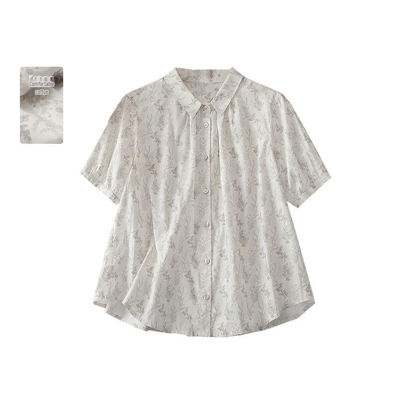 Cypress House Women s Printed Loose-fit Lapel Shirt XL