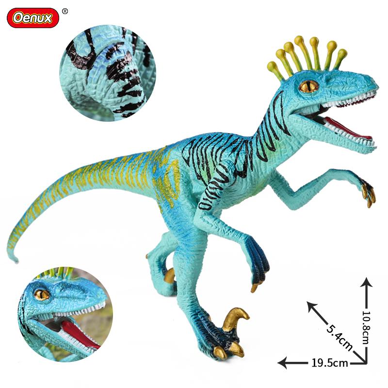 Figurine Oenux Dinozauri Jurasici T-Rex Velociraptor Spinosaurus Dilophosaurus Model Animal Figurine de Acțiune Colecție Jucărie pentru Copii
