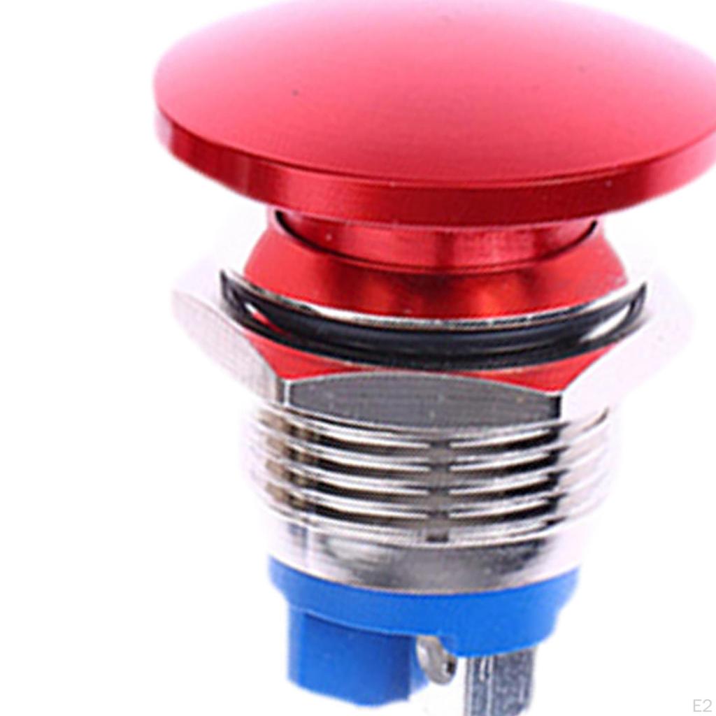 Momentary Push Button Metal Practical High Performance Red Shell Wear Resistant Professional