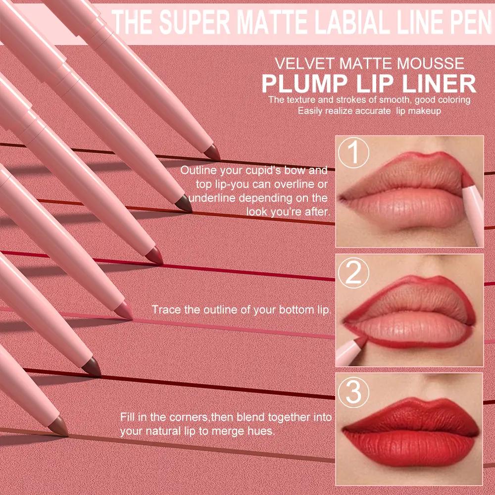 Set Of 6 Dunuf Matte Lip Liners
