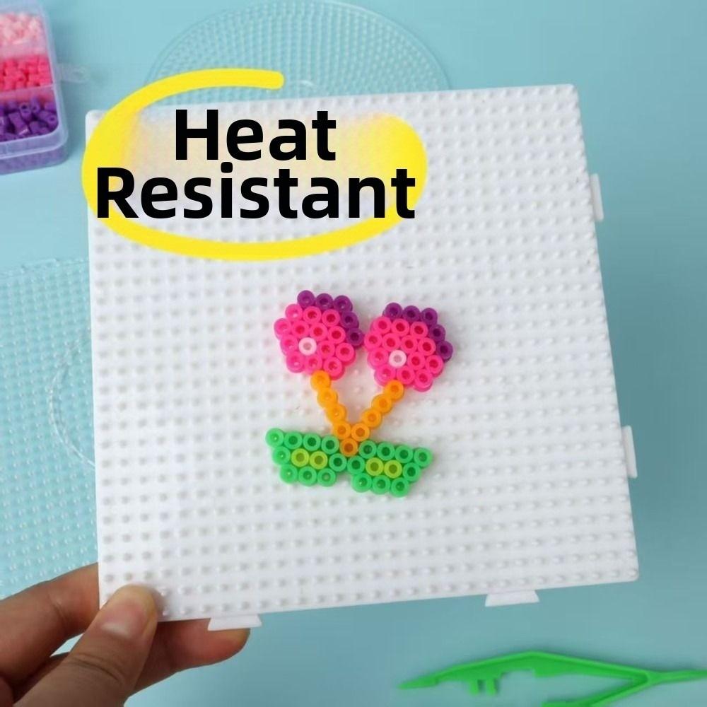 

5Pcs DIY Fuse Beads Pegboards Heat Resistant Hama Beads Pegboards Beading Supplies 5Pcs White