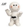 Unique Home Accents Resin Mummy Atmosphere Light Halloween Smiling Statue with Party Supplies Bat Decor Cartoon Figurine Light for Desktop Ornament