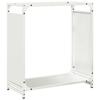 VidaXL Portant de bois chauffage blanc 60x28x65 cm, support à bûches de cheminée, support à bûches, support à bûches, 864200