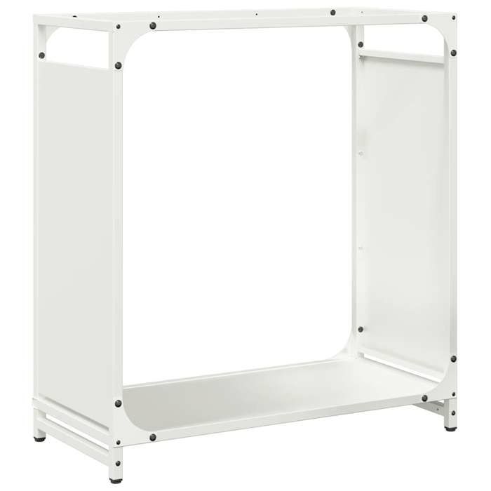 VidaXL Portant de bois chauffage blanc 60x28x65 cm, support à bûches de cheminée, support à bûches, support à bûches, 864200