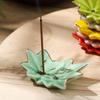 Creative Ceramic Cute Maple Incense Burner Plant Incense Holder Home Simple Agarwood Incense Stick  Table Decor