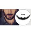 Remeehi Fake Beard, Mustache, for Middle-Aged and Older Men, Human Hair, Handmade, Prop, 1 Piece, Fashion