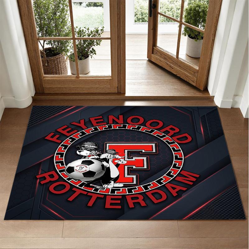 Feyenoord Design Crystal Velvet Rug Soft Decorative Mat for Bedroom Entrance