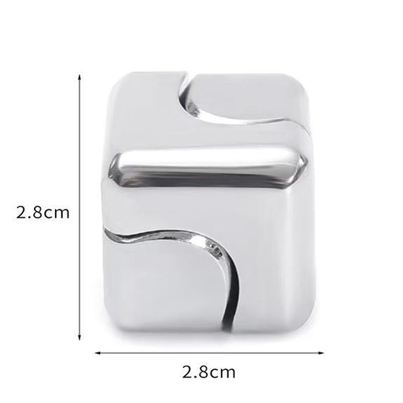 Square Magic Dice Metal Rotate Cube Fidget Spinner Anxiety Stress Relief Gifts Adults Brinquedos Para Alívio Do Estresse Kids