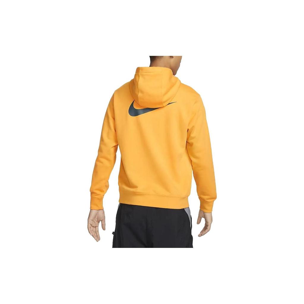 Nike Club Fleece Letter Hoodie Men Hoodies Yellow FB6575-717