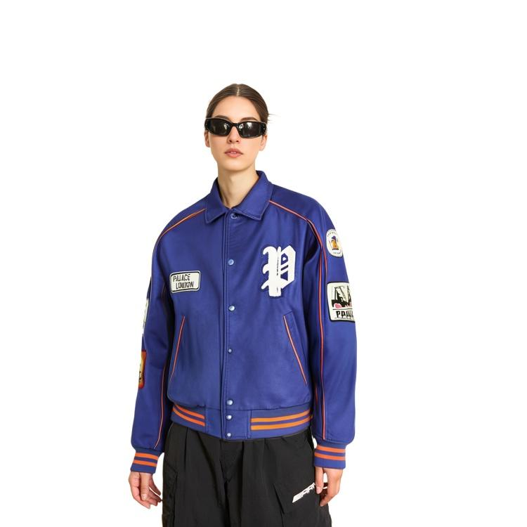 Palace Patches Cotton Bomber 'Royal Blue' Men's P22JK213