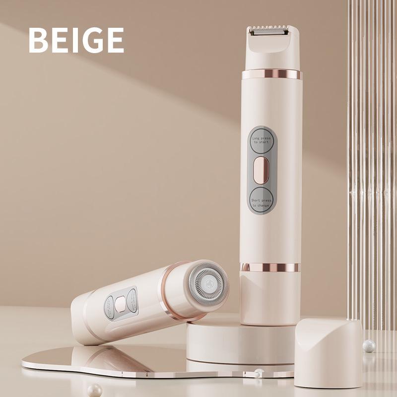 Dual-Head Electric Women's Shaver & Epilator: Full Body and Pubic Hair Trimmer