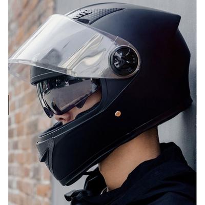 Erkekler Kadınlar Motosiklet Anti-sis Kask Nefes Kış Sıcak Tam Yüz Kask Yaz Sert Şapka