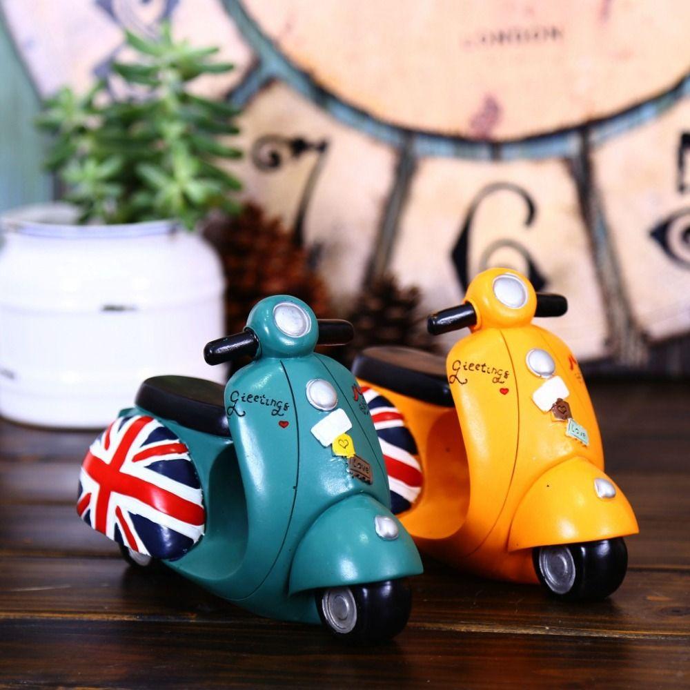 

Savings Tank Motorcycle Model Can Motorcycle Model Cartoon Money Boxes Home Accessories Style B